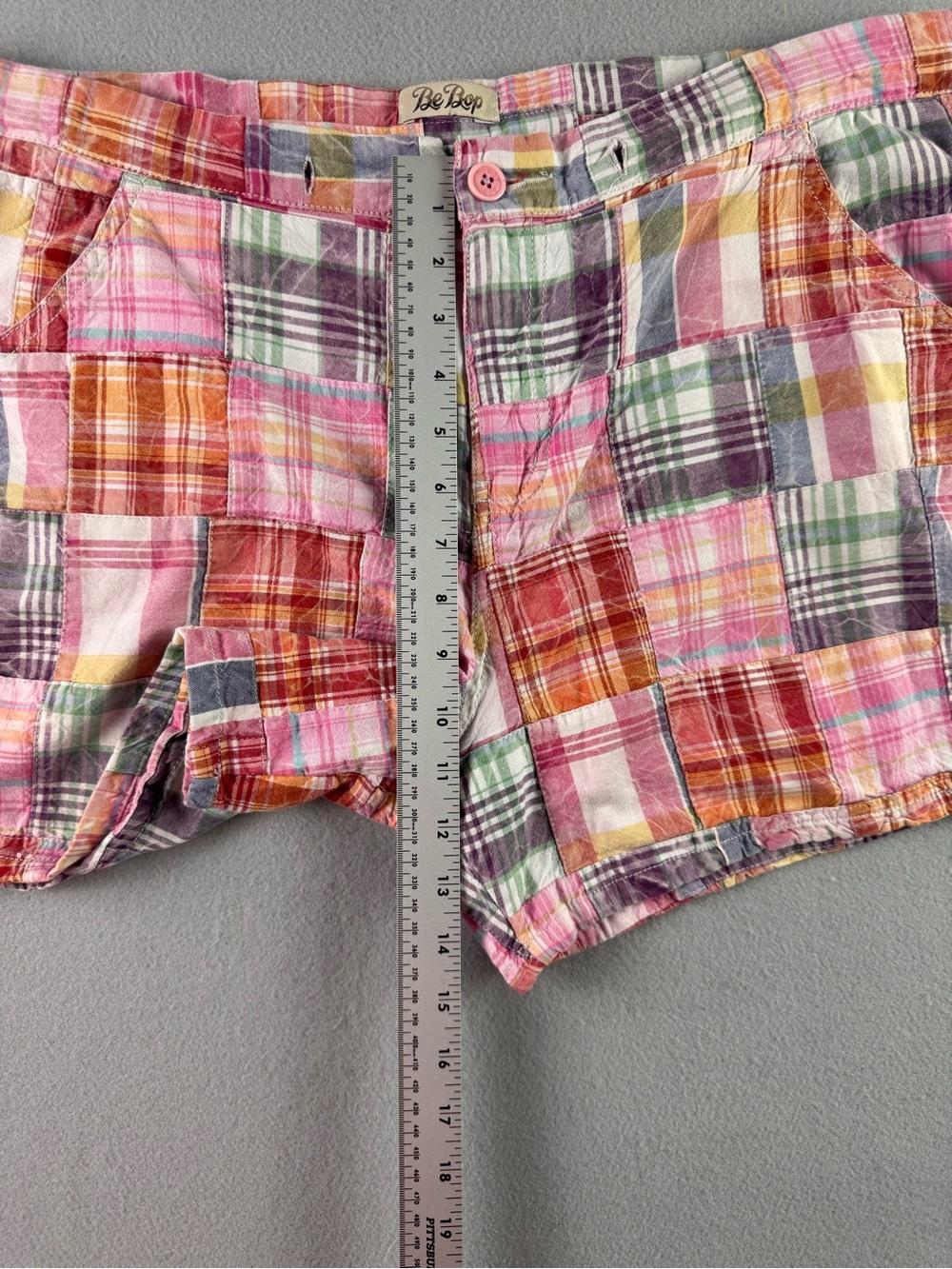 Patchwork Plaid Women’s Shorts - Multicolor - Picture 5 of 7